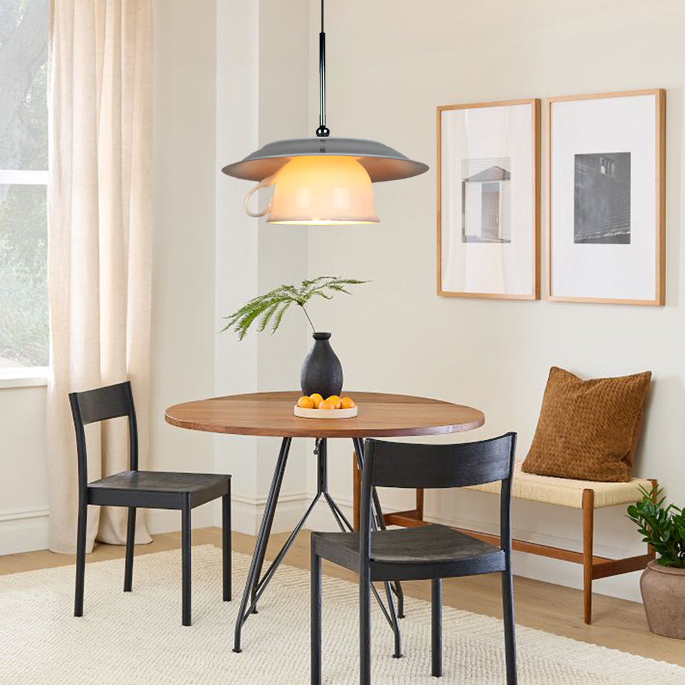 Suspension moderne en tasse céramique pour salons