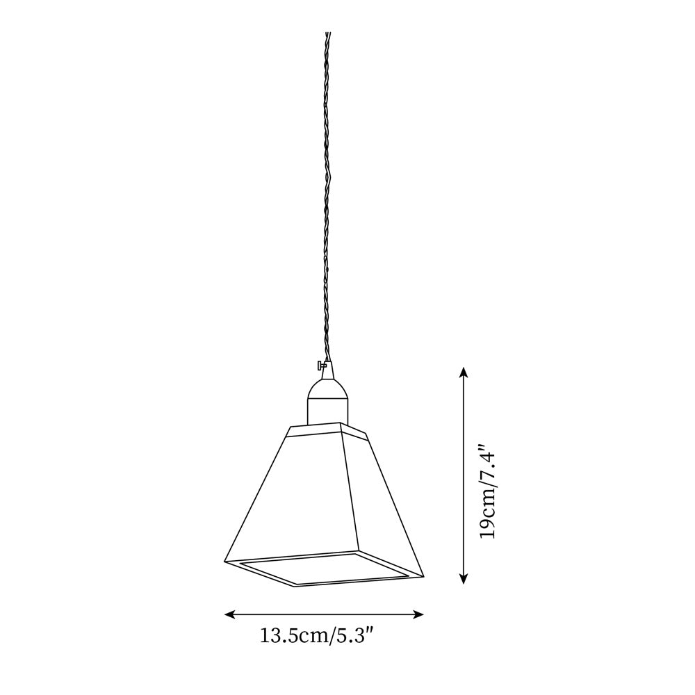 Lampe suspendue en bois avec accents en laiton et finition noyer
