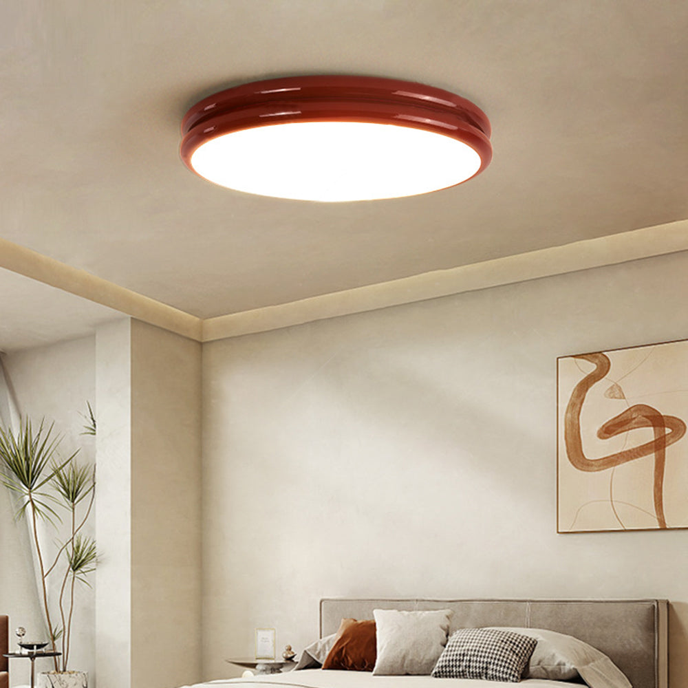 Plafonnier double couche minimaliste finition colorée