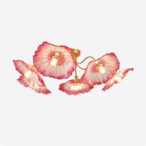 Solara Plafonnier en Verre Feuille avec Laiton Élégant - Neutralighting