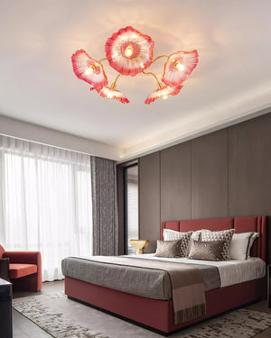 Solara Plafonnier en Verre Feuille avec Laiton Élégant - Neutralighting