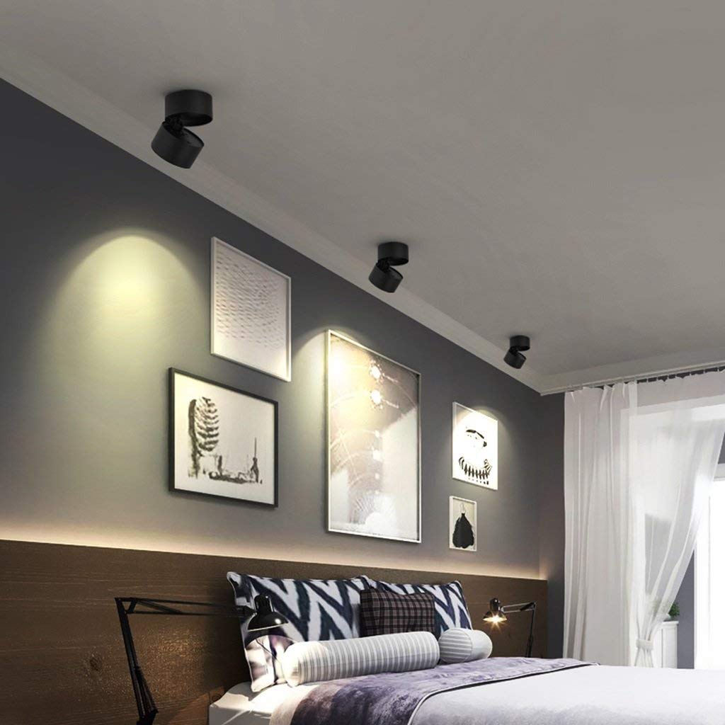 Circular Flush Mount Ceiling Spotlight With Adjustable Head
