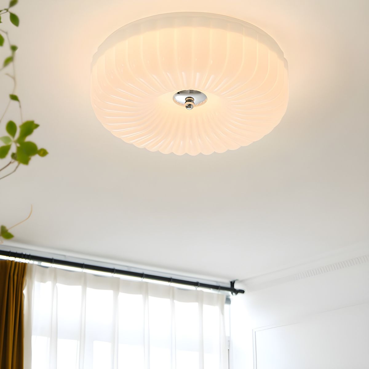 LED-Glas-Deckenleuchte zum Aufsetzen für Schlafzimmer