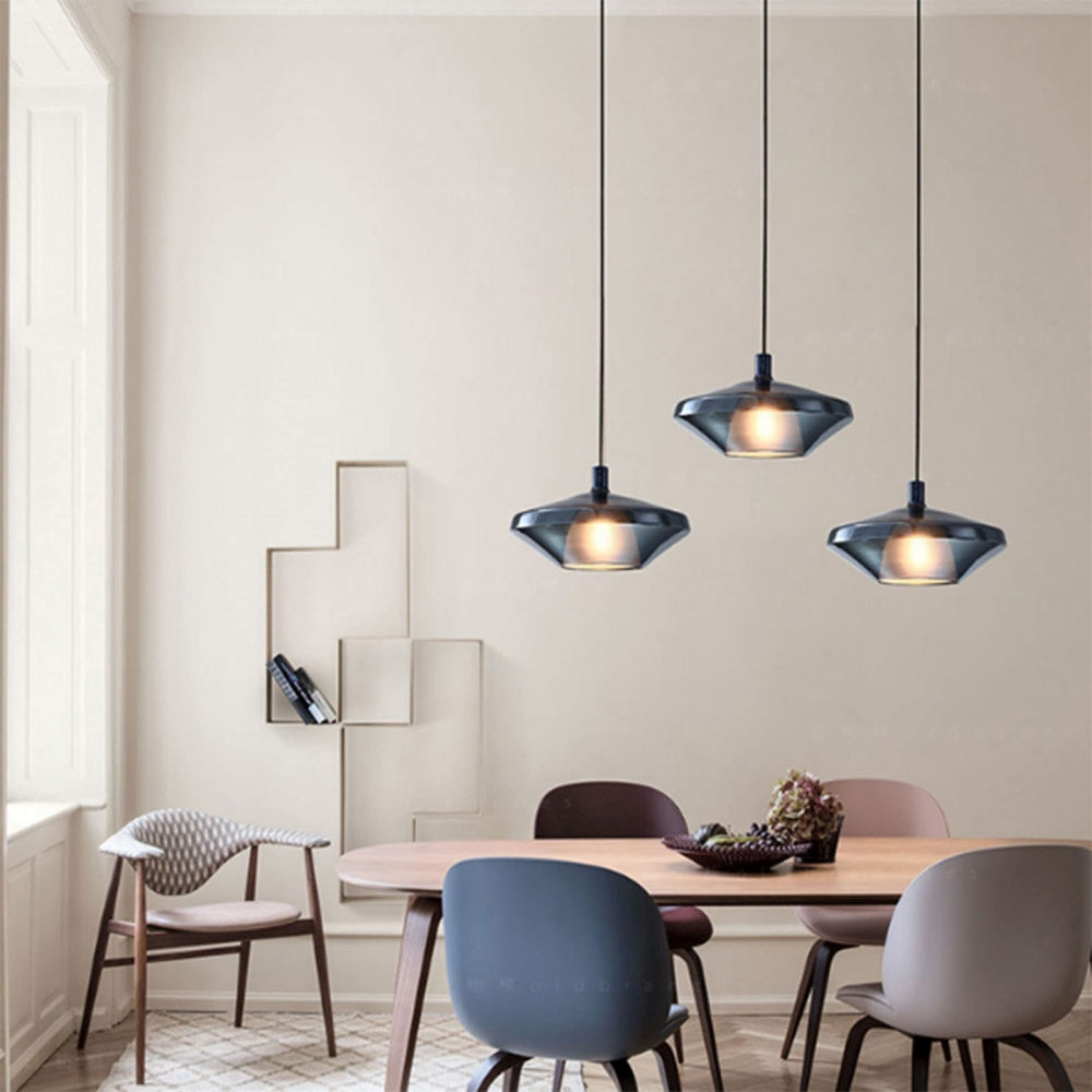 Suspension en verre d'ambiance pour salon
