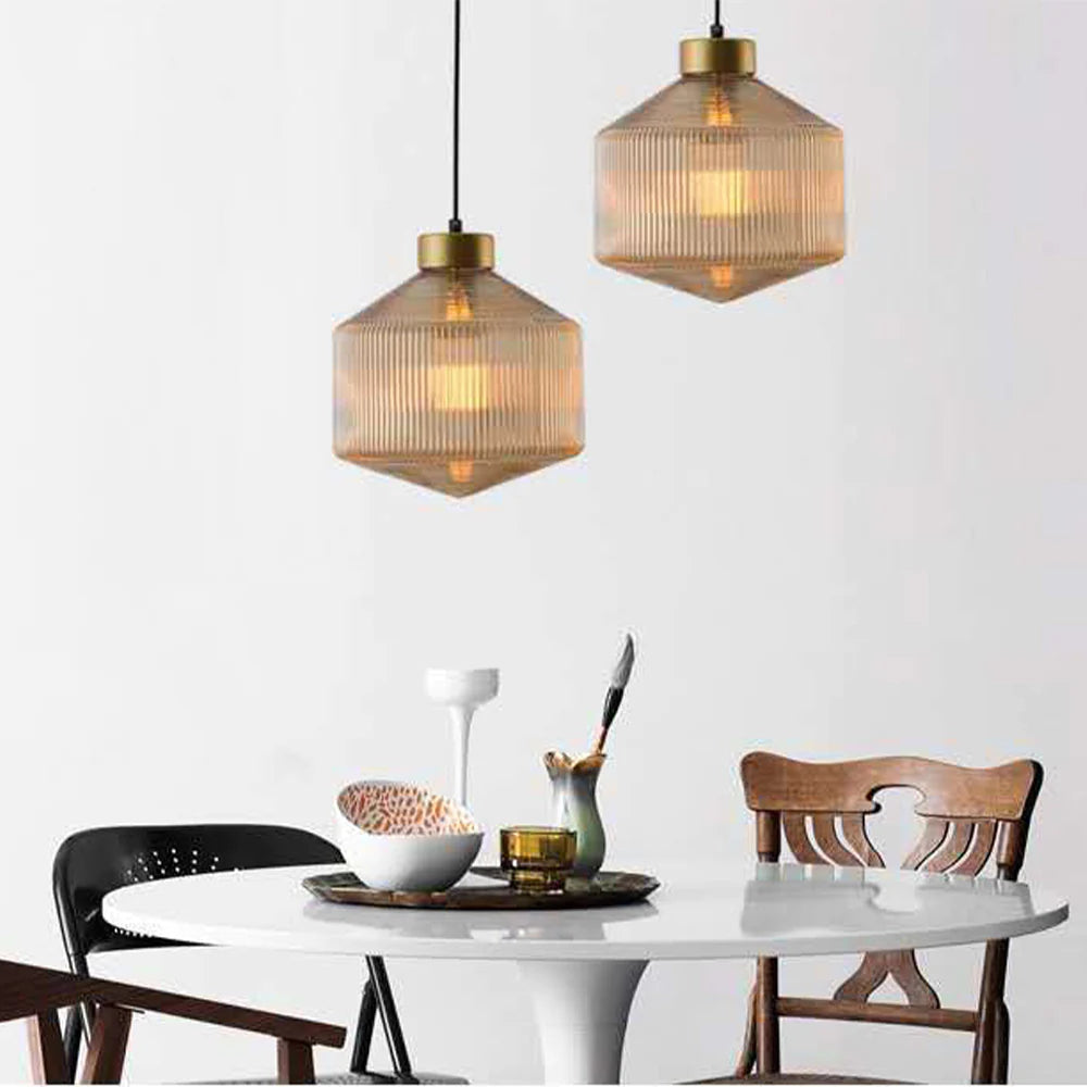 Suspension LED en verre fumé pour une ambiance cosy