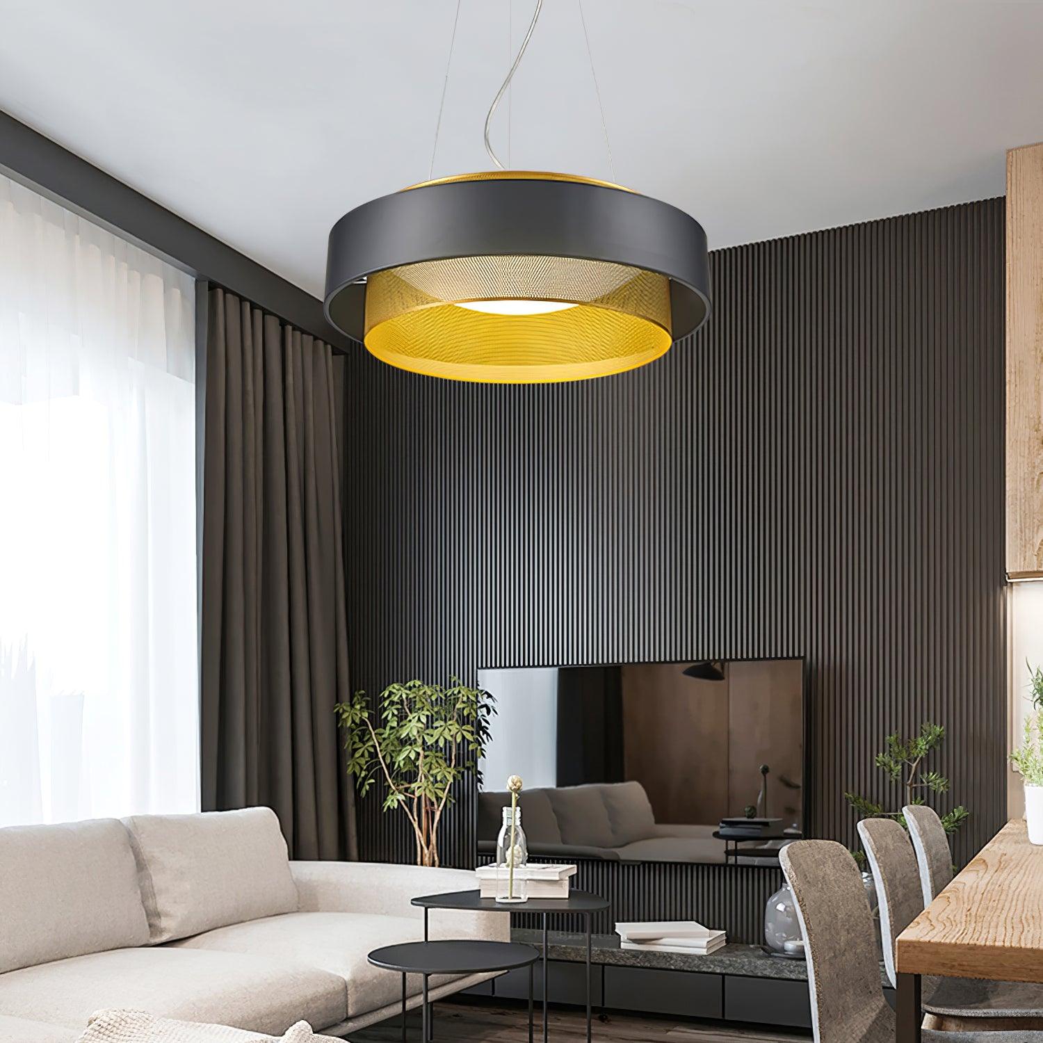 Suspension ronde avec LED intégrée