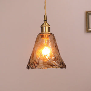 Zina Suspension Géométrique Vintage Verre. Laiton. Salon - Neutralighting