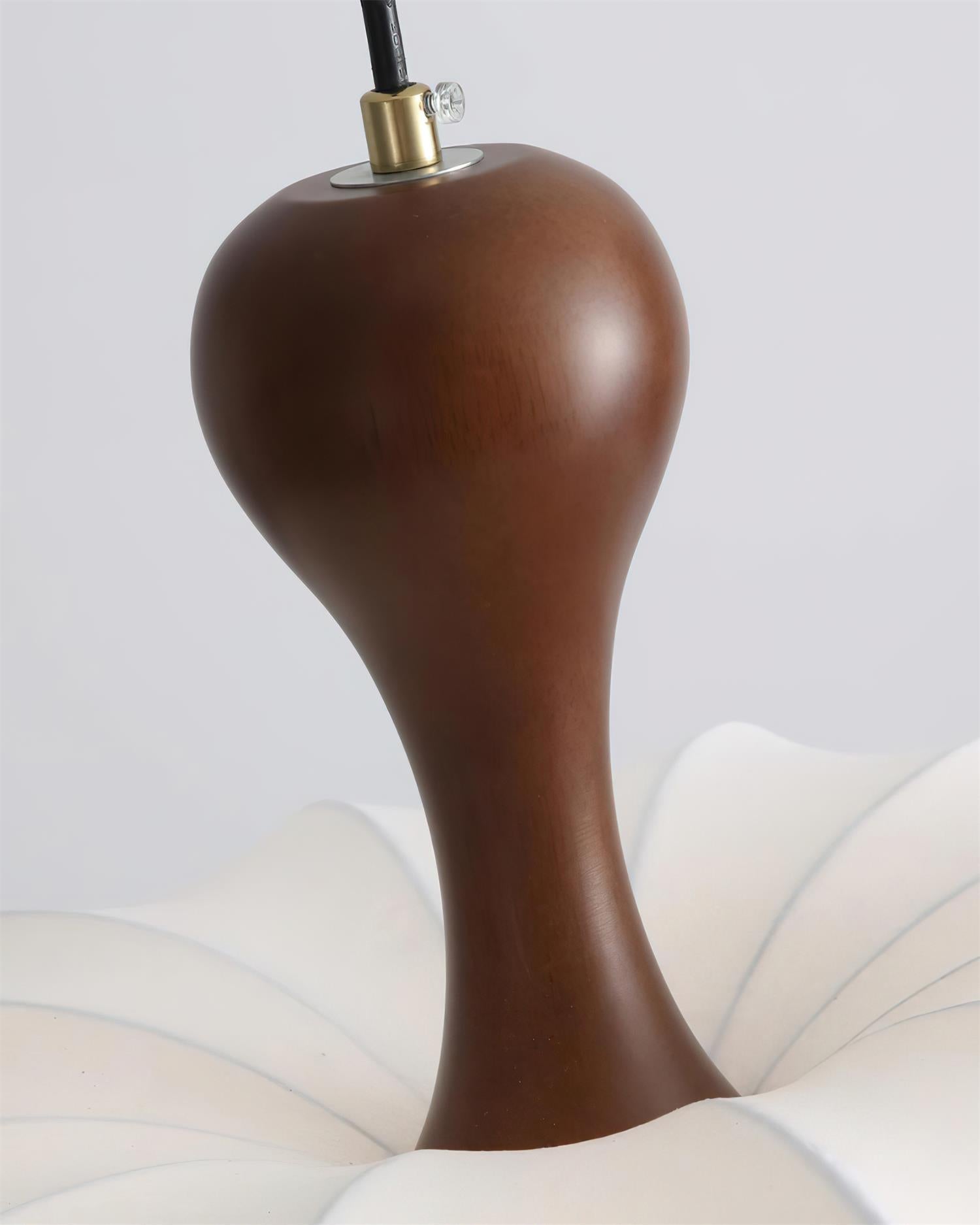 Lampe suspension blanche avec abat-jour en tissu