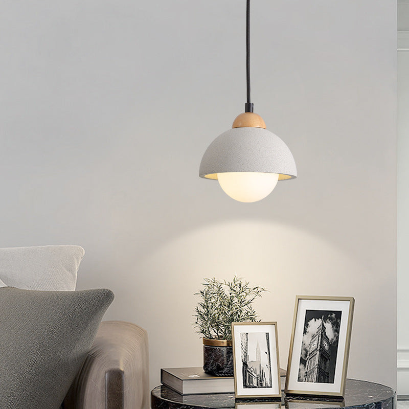 Lustre moderne en ciment pour îlot de cuisine