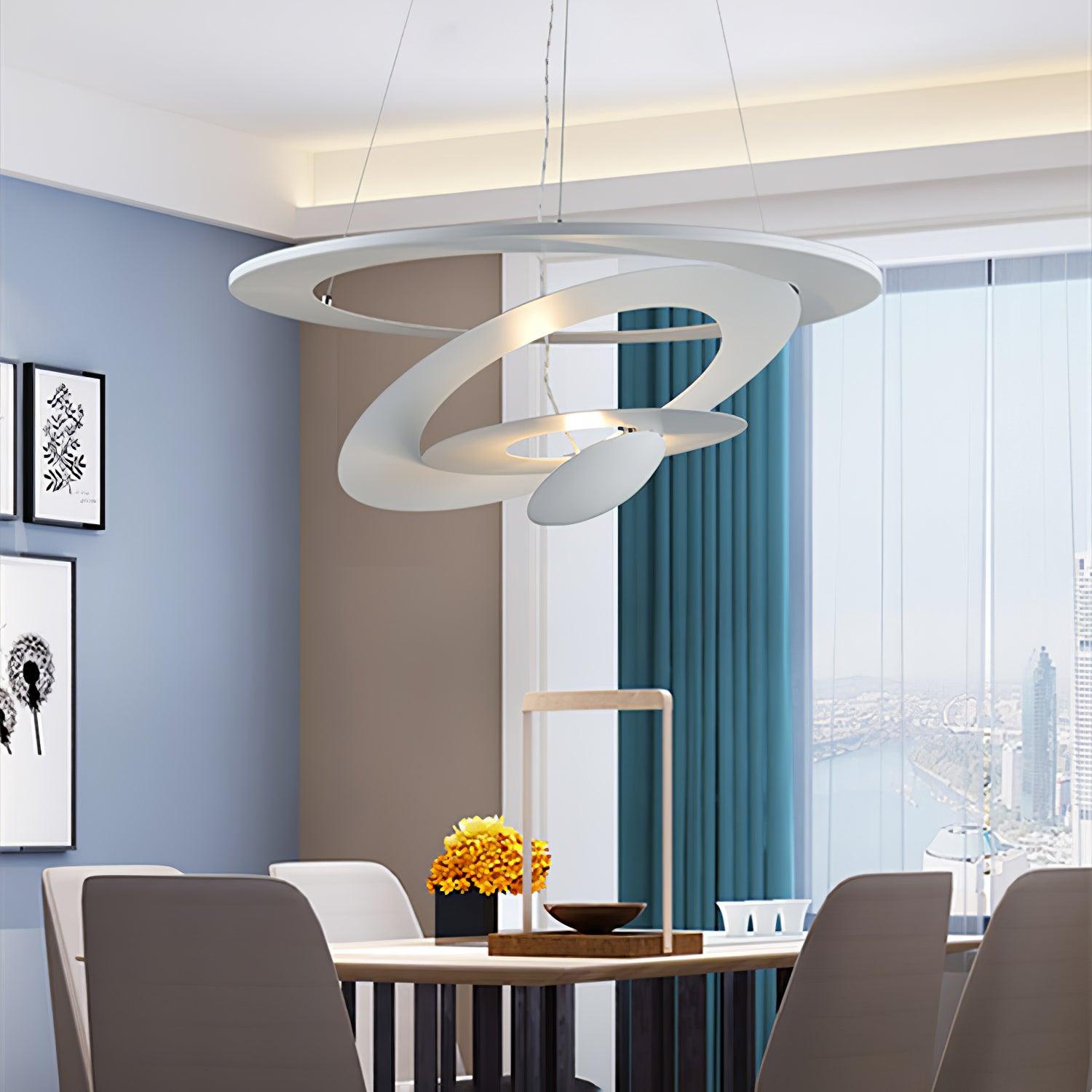 Lumenia moderne Aluminium-Pendelleuchte mit warmem Lichtschein