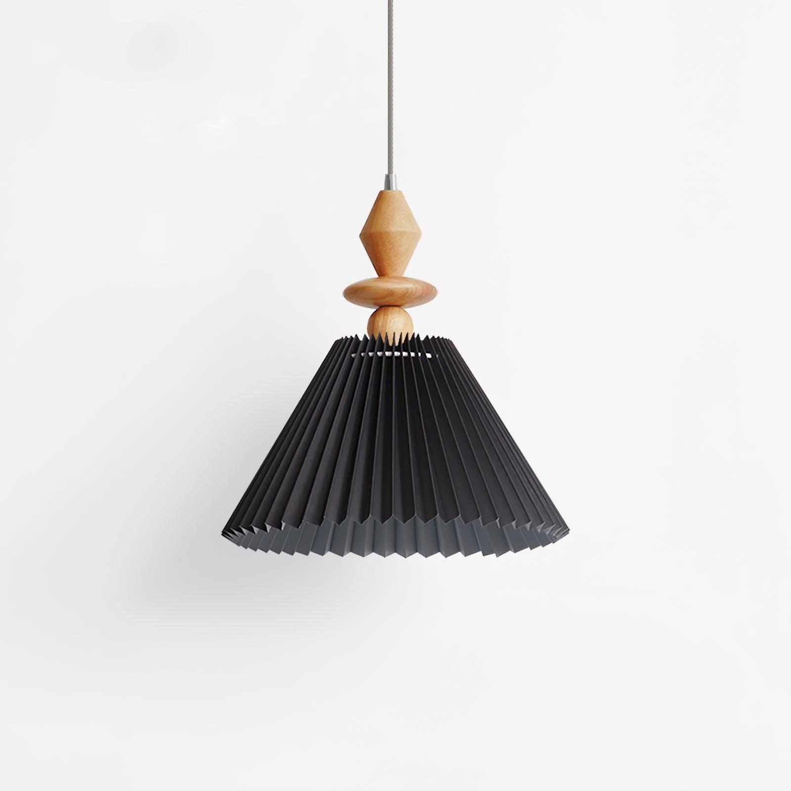 Suspension minimaliste en bois avec lueur chaleureuse
