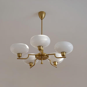 Lustra Suspension en Verre Globe Cadre en Laiton - Neutralighting
