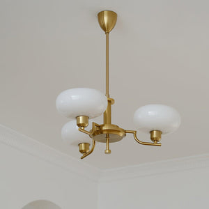 Lustra Suspension en Verre Globe Cadre en Laiton - Neutralighting