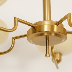 Lustra Suspension en Verre Globe Cadre en Laiton - Neutralighting