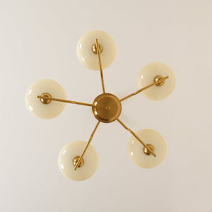 Lustra Suspension en Verre Globe Cadre en Laiton - Neutralighting