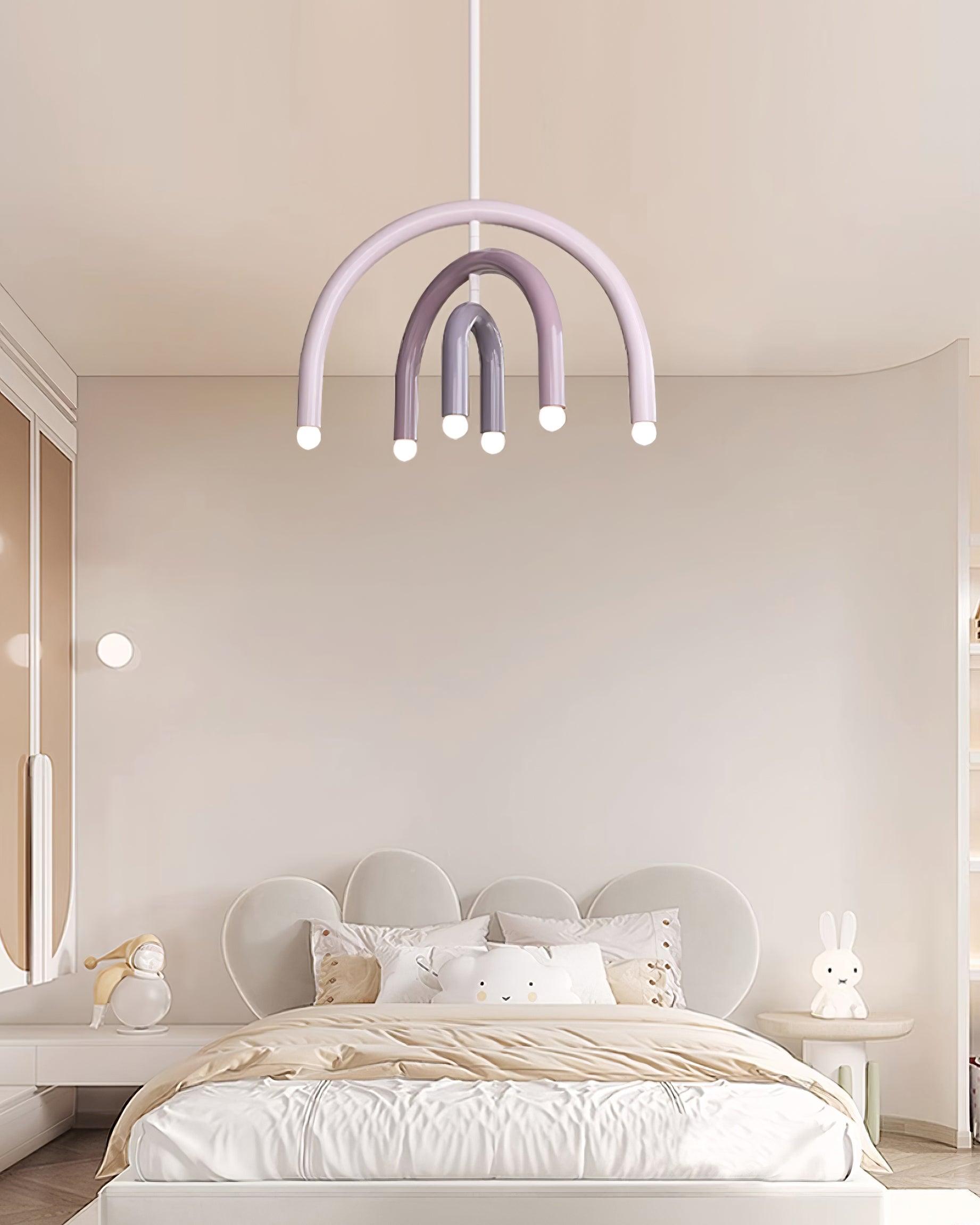 Suspension arc-en-ciel dimmable pour salon et salle à manger