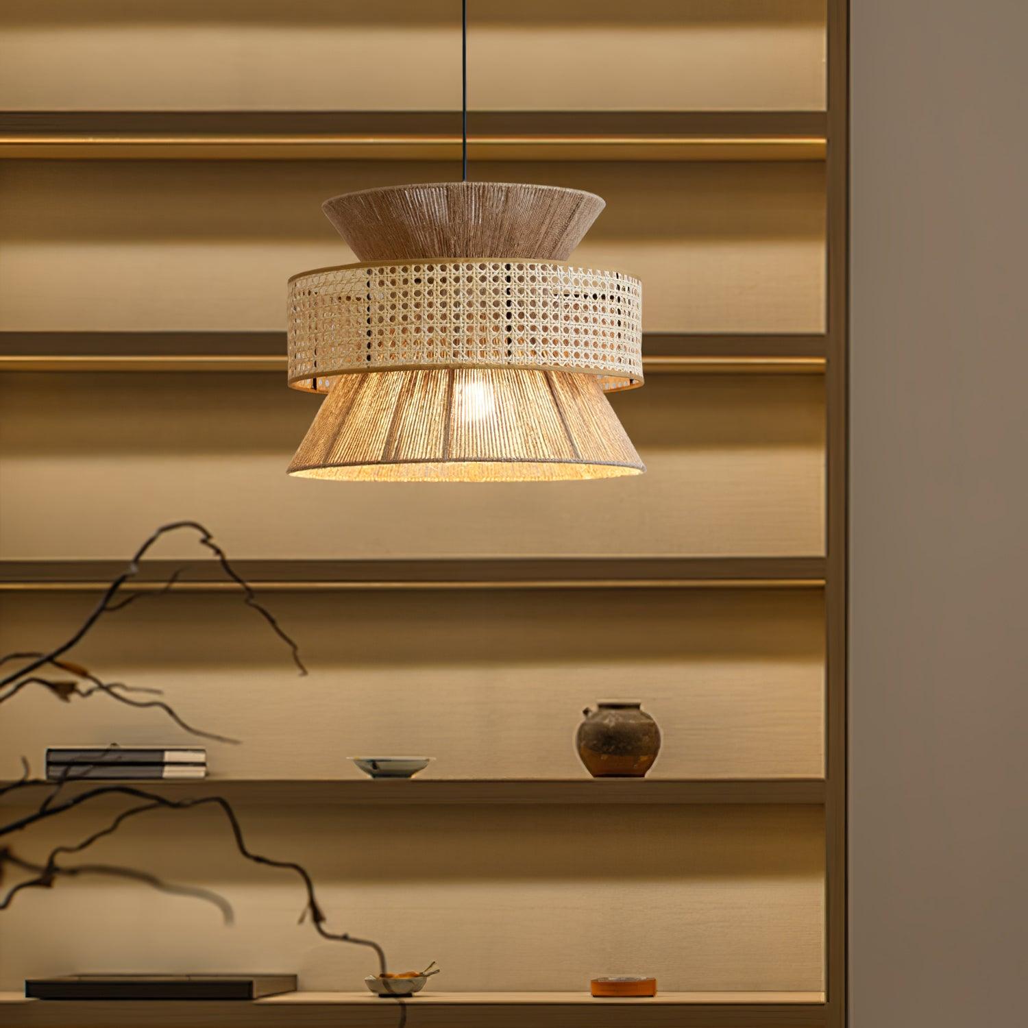 Lustre en rotin pour une ambiance naturelle et chaleureuse