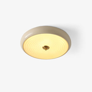 Utheara Plafonnier moderne minimaliste en verre crème ondulé - Neutralighting