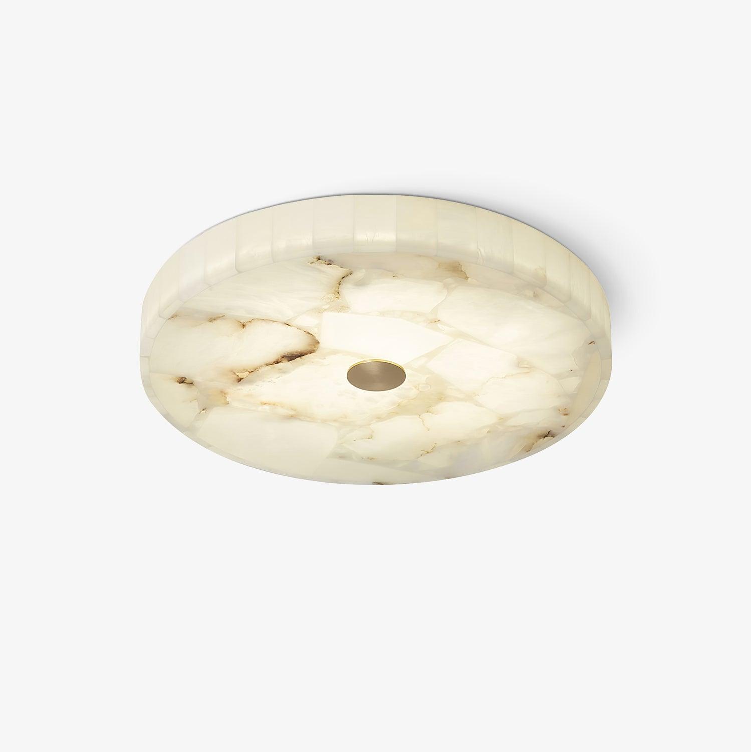Natürliche Alabaster runde Deckenleuchte für warme Atmosphäre