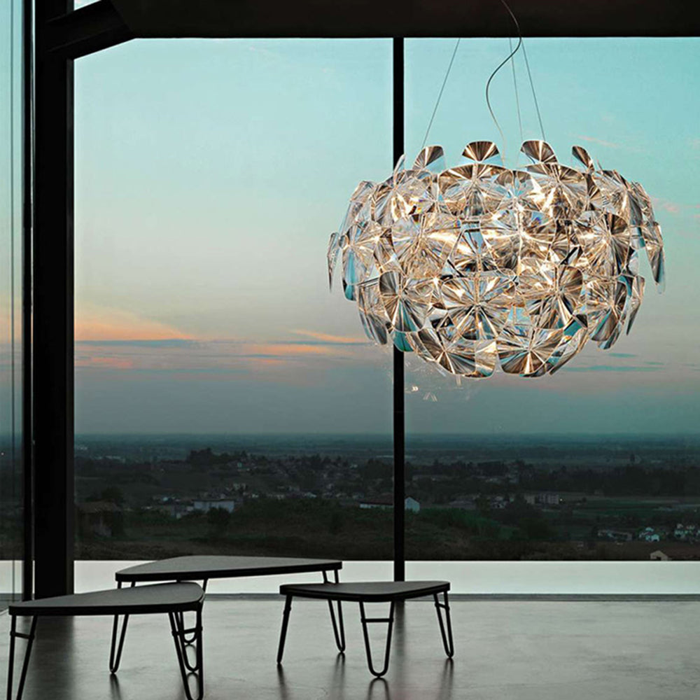 Elegante diamant bloem hanglamp voor woonkamer