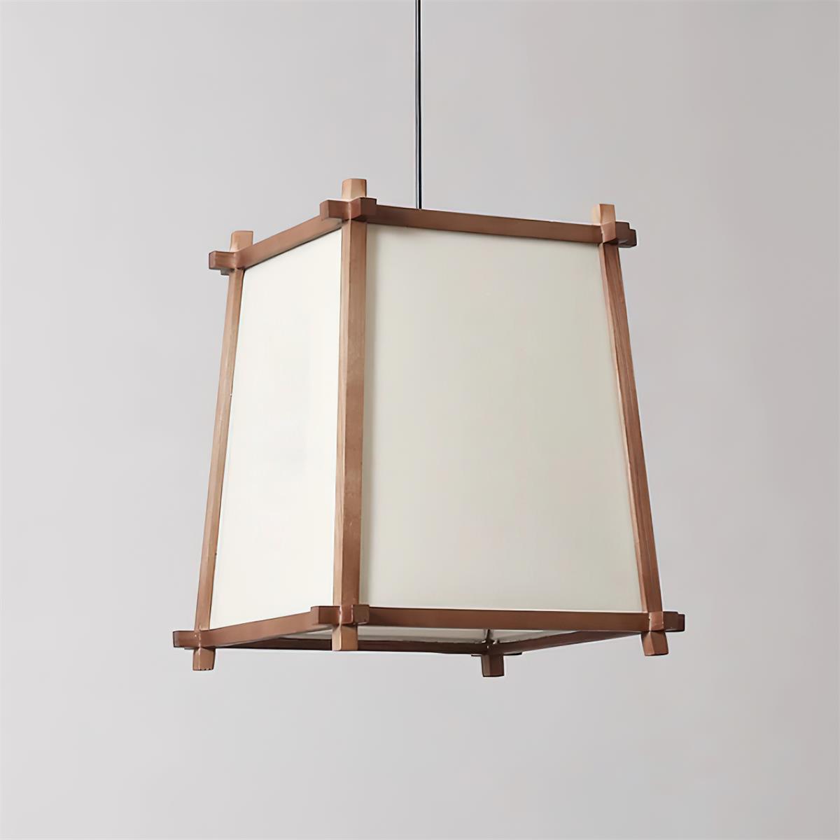 Suspension géométrique en tissu avec lumière chaude