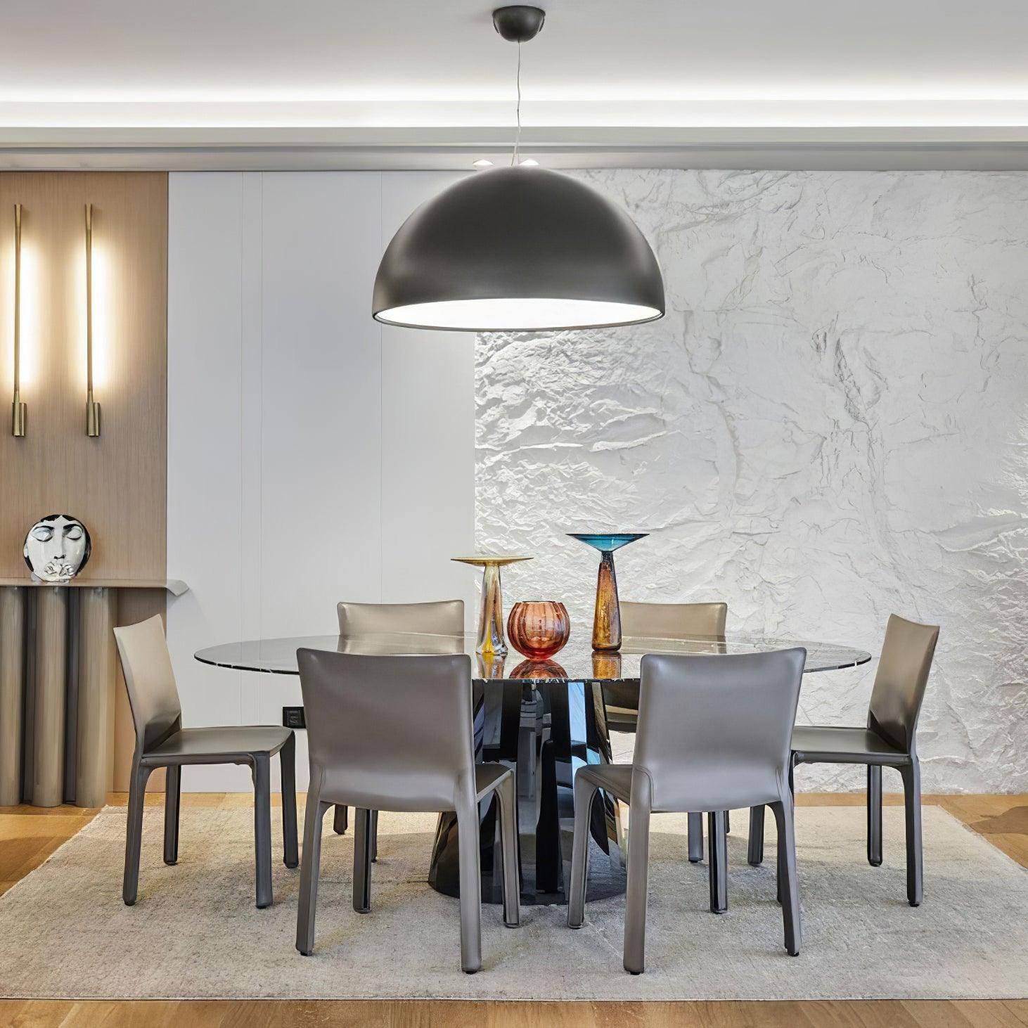 Lampe suspension élégante avec intérieur en plâtre embossé
