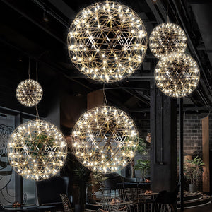 Ivthayra Lampe Pendante Boule Dorée de Luxe Postmoderne - Neutralighting