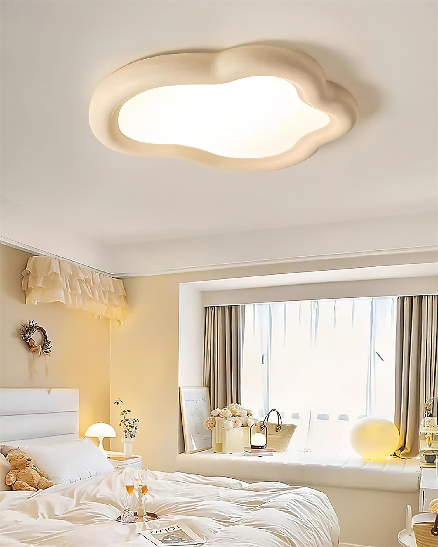 Plafonnier en résine Cloud avec LED intégrée blanc chaud