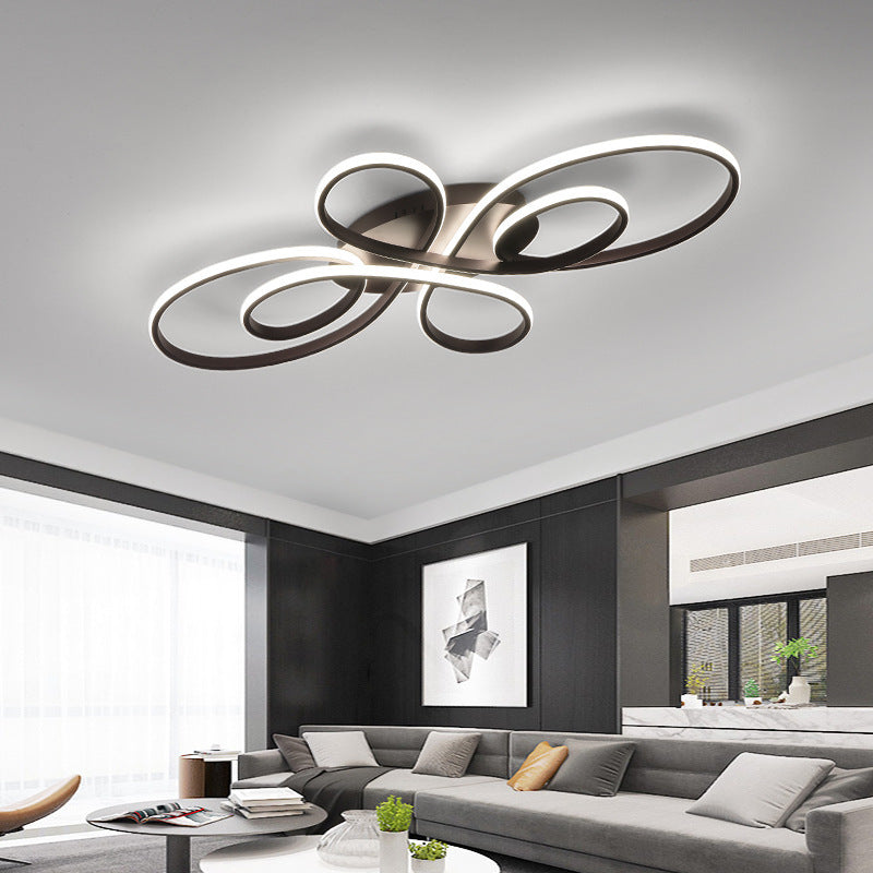 Plafonnier LED moderne multi-anneaux dimmable bicolore