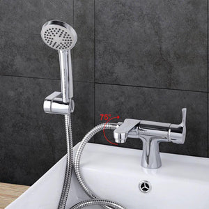 Shower Faucet - Basin Faucet With Hand Shower Cold And Hot Water Mixer Bathtub Faucet
