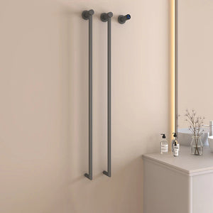 Bathroom Towel Warmer Fast Drying Electric Heated Towel Rack-Towel Bars & Hooks-Index Bath-Gun Gray-B-110V-Index Bath