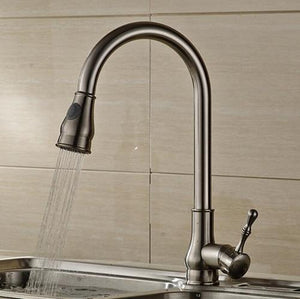 Kitchen Faucet - 360 Degree Swivel Water Mixer Pull Down Faucet