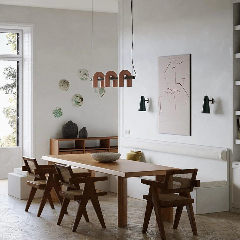 Elegante lineaire hanglamp met 3 U-vormige lampen