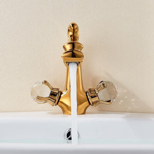 Basin Faucet - Dragon Shaped Deck Mounted Basin Faucet Dual Handle