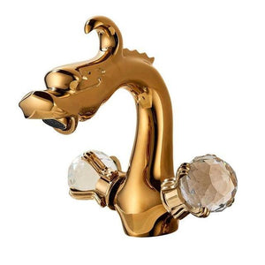 Basin Faucet - Dragon Shaped Deck Mounted Basin Faucet Dual Handle