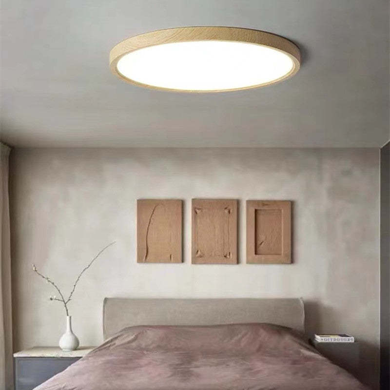 Plafonnier finition bois Wabi Sabi