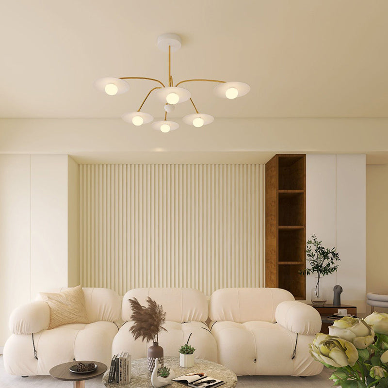 Elegante geblazen metalen hanglamp voor warme sfeer