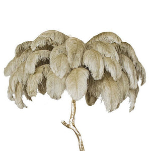 Lampadaire Fleur Luxe Plume/Métal Coloré Salon - Neutralighting