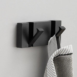 Towel Bars & Hooks - Folding Towel Hanger 2 Ways Wall Hook Coat Clothe Holder For Bathroom