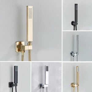 Hand Shower Head Handheld Shower Head Wall Mounted Faucet Accessory-Shower Faucet-Index Bath-Brushed Gold A-Index Bath