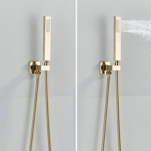 Hand Shower Head Handheld Shower Head Wall Mounted Faucet Accessory-Shower Faucet-Index Bath-Brushed Gold A-Index Bath
