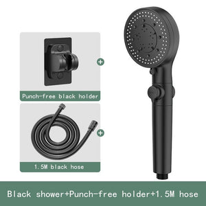 High Pressure Shower Head 5 Functions With Switch On Off Button-Handheld Shower-Index Bath