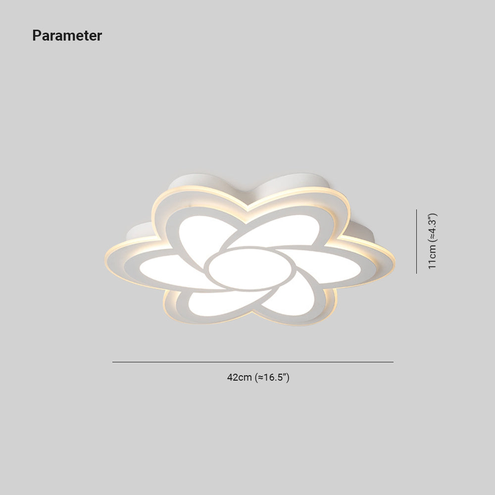 Plafonnier blanc Blossom en métal