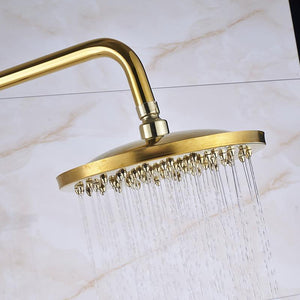 Shower Faucet - Shower Faucet With Dual Handle Rain Shower System Set