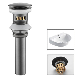 Matte Black Basin Sink Pop Up Drain Brass Drain Plug Sink Drain-Basin Faucet-Index Bath