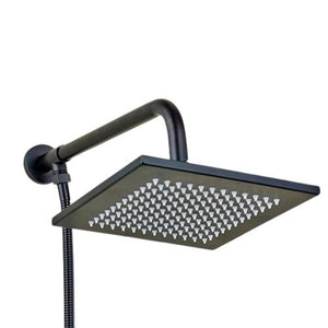 Rain Shower Heads - Rainfall Style Shower Head With Shower Arm And Shower Hose