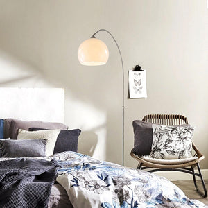 Mira Lampadaire Dôme Moderne Métal/Marbre/Acrylique Blanc/Orange Salon - Neutralighting