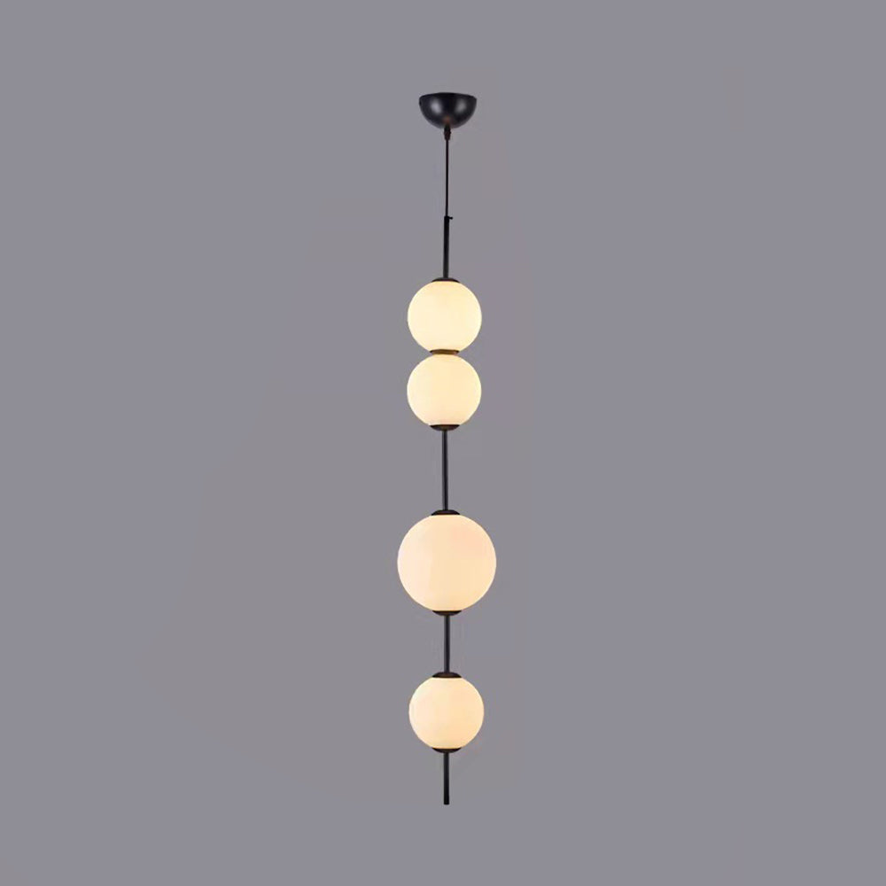 Lustre boule durable en métal et verre