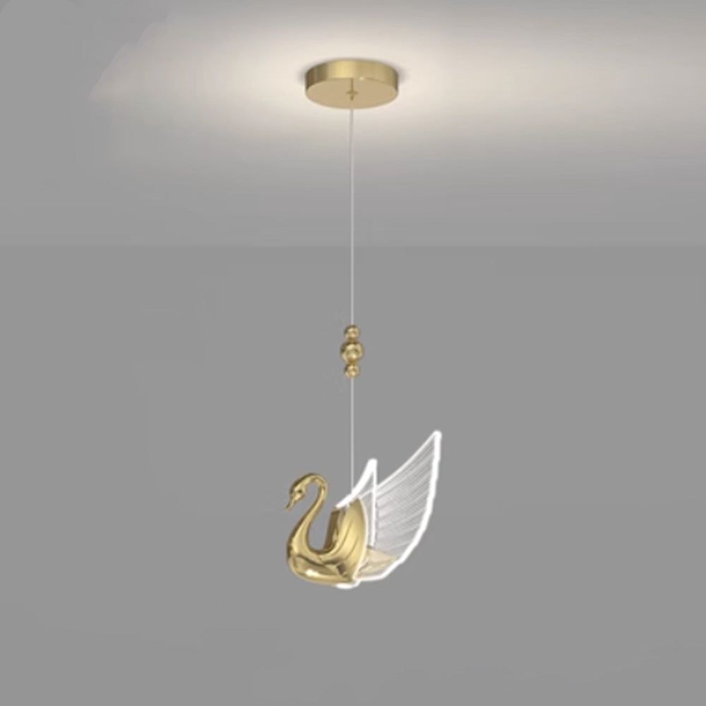 Lustre cygne bicolore pour accent élégant