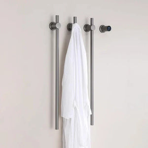 Bathroom Black Electric Towel Rack Hidden Wire Bath Towel Rail Smart Touch Control Towel Warmer Stainless Steels Bathrobe Dryer